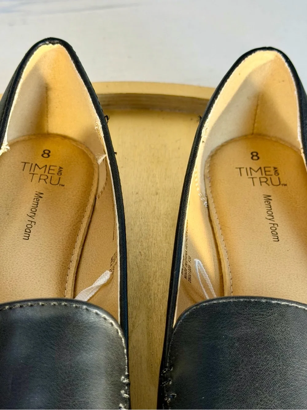 Time and Tru Black Pointed-Toe Slip-On Flats